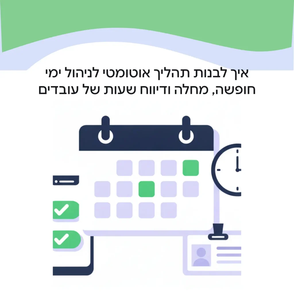 איך לבנות תהליך אוטומטי לניהול ימי חופשה, מחלה ודיווח שעות של עובדים